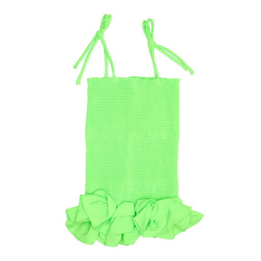 LIME BILLIE SMOCKED DRESS - LITTLE PEIXOTO