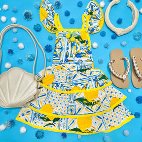 LIMONE SUMMER OPEN BACK DRESS - DRESSES