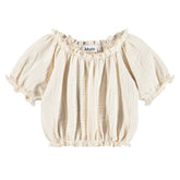 LINEN RAFAELA SCRUNCHED TOP (PREORDER) - MOLO