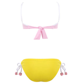 LIORA FLORAL CROCHET FRINGE TWO PIECE BIKINI - NESSI BYRD