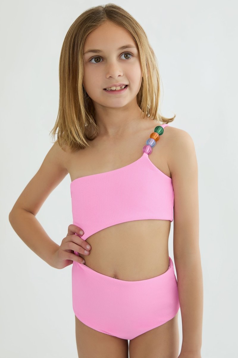 LITTLE BRYNN BEADED ONE PIECE SWIMSUIT (PREORDER) - BEACH RIOT KIDS