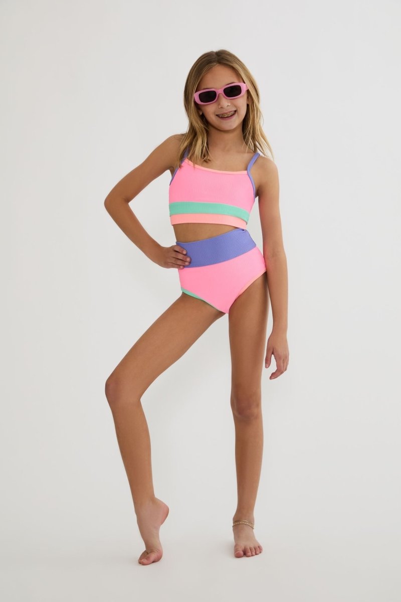 LITTLE EVA EMMIE SHERBERT SHORES TWO PIECE BIKINI (PREORDER) - BEACH RIOT KIDS