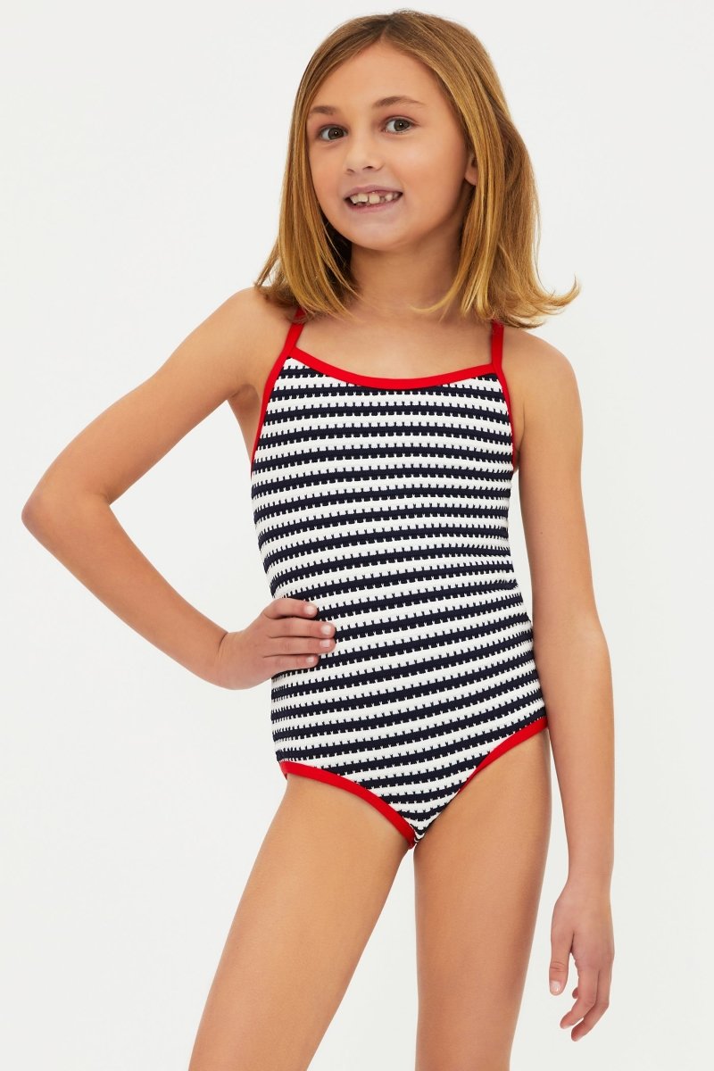 LITTLE JULIA STRIPE ONE PIECE SWIMSUIT (PREORDER) - BEACH RIOT KIDS