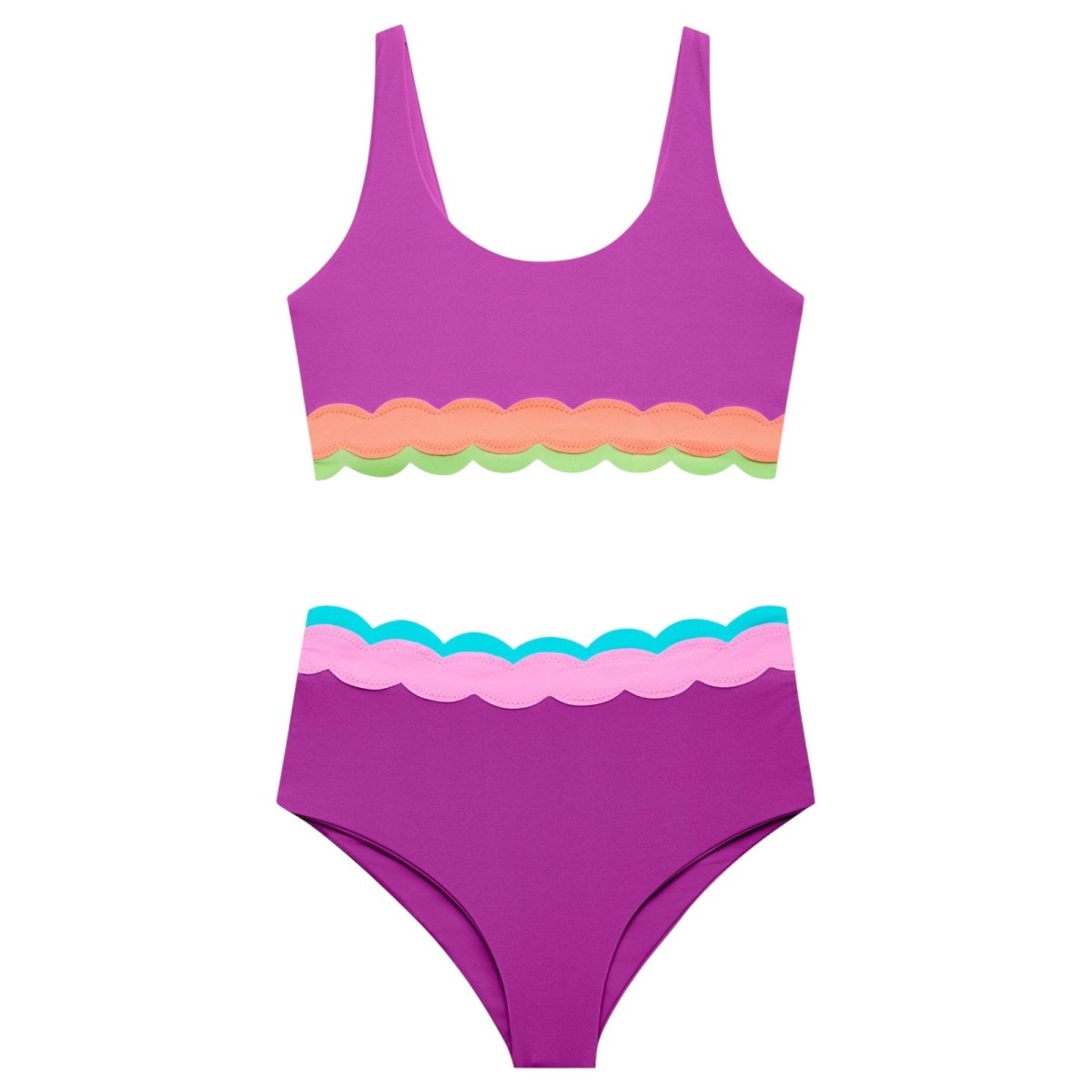 LITTLE MARIN HARRIET RADIANT WAVE COLORBLOCK TWO PIECE BIKINI (PREORDER) - BEACH RIOT KIDS - TWO PIECE BIKINI