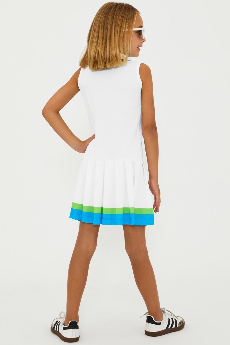 Little Yari Tennis Dress with Pleats | Mini Dreamers 3/4 / White Little Yari Tennis Dress with Pleats | Mini Dreamers 3/4 / White