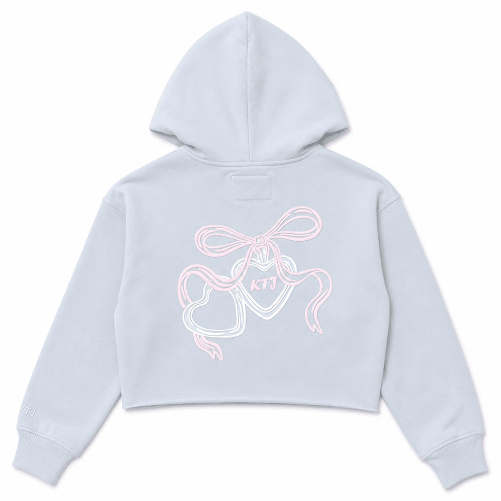 LOCKET TRISTAN CROPPED HOODIE W/ FLORAL LINING by KATIE J NYC