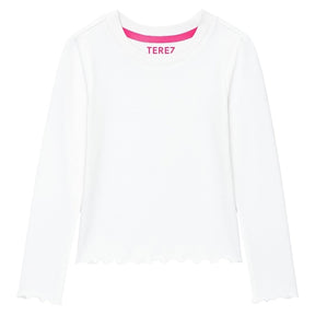 LONG SLEEVE SCALLOPED TSHIRT - TEREZ