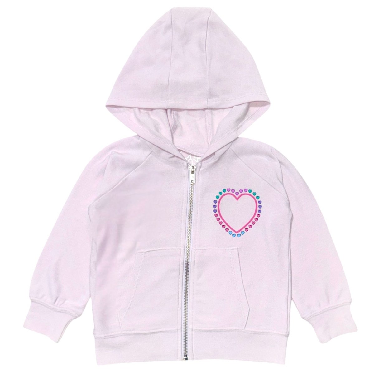 LOVE HEARTS ZIP UP HOODIE - CHASER KIDS