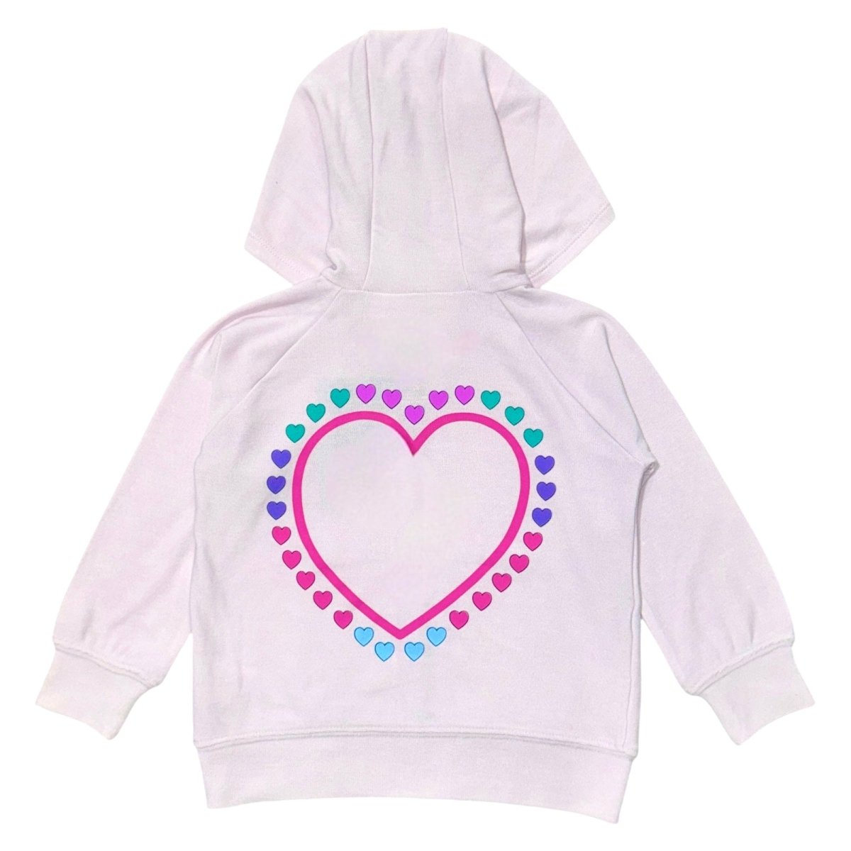 LOVE HEARTS ZIP UP HOODIE - CHASER KIDS