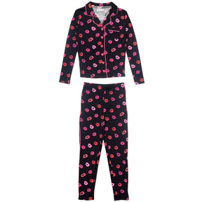MAIA LIPS LONG SLEEVE PAJAMAS - KATIE J NYC - PAJAMAS