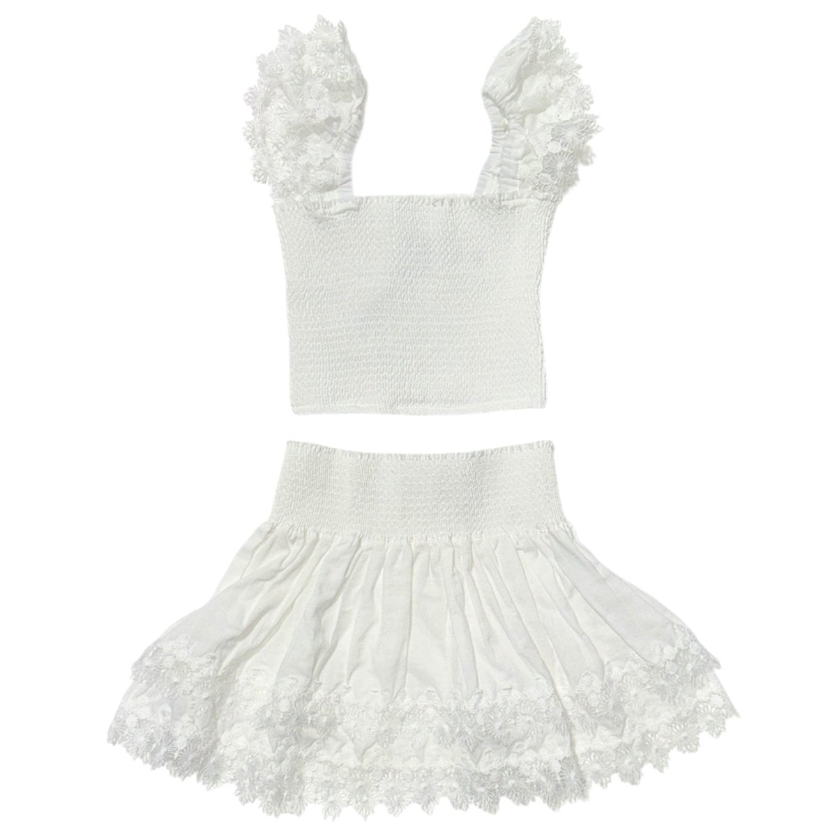 MARIEL SMOCKED TOP AND SKIRT SET - LITTLE PEIXOTO
