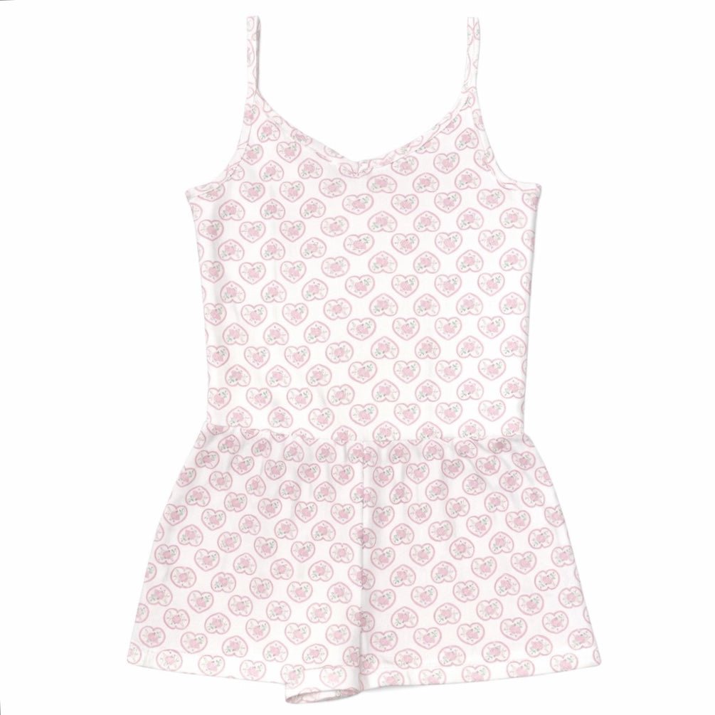 MARINA PICOT EDGE HEART ROMPER - KATIE J NYC
