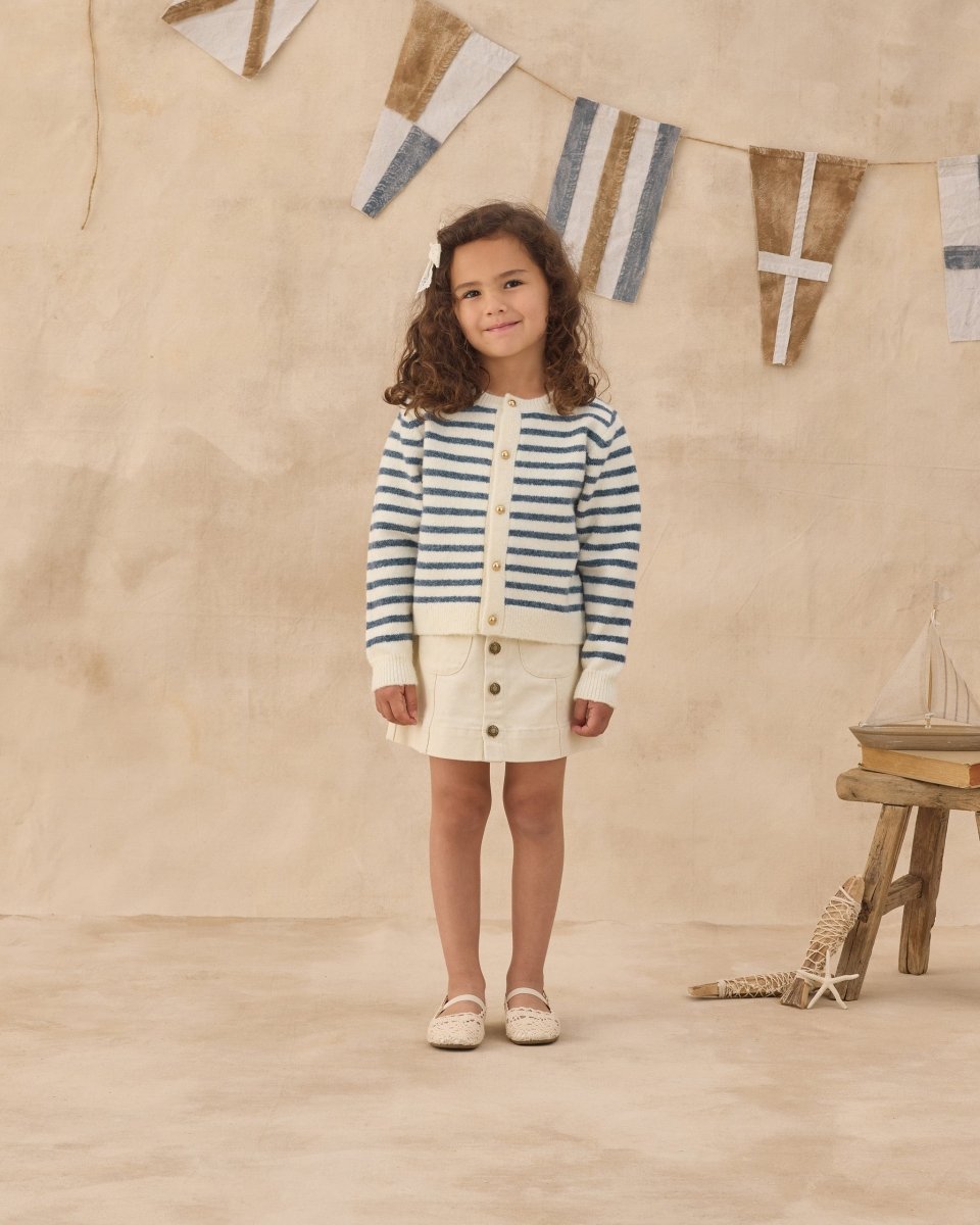 MARITIME STRIPE CLASSIC CARDIGAN - CARDIGANS