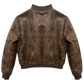MAVERICKS LEATHER BOMBER JACKET - JACKETS