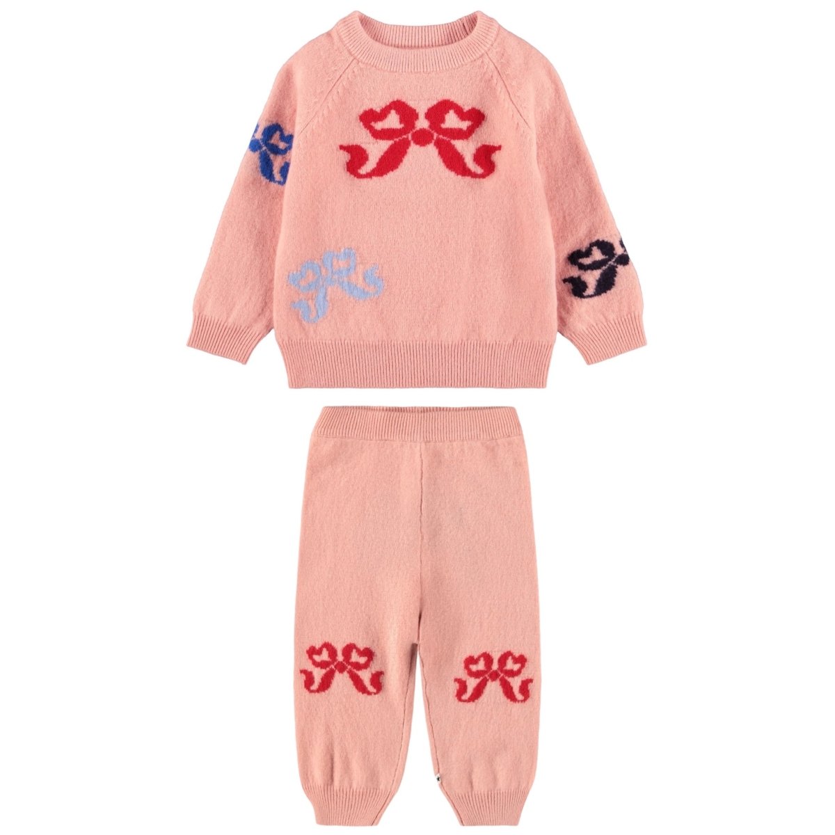MELLOW ROSE KNITTED SWEATSHIRT AND SWEATPANTS SET (PREORDER) - MOLO