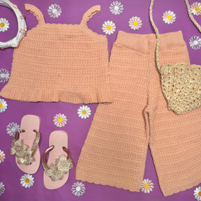 MELON KNITTED MARI TANK AND PANTS SET - RYLEE + CRU