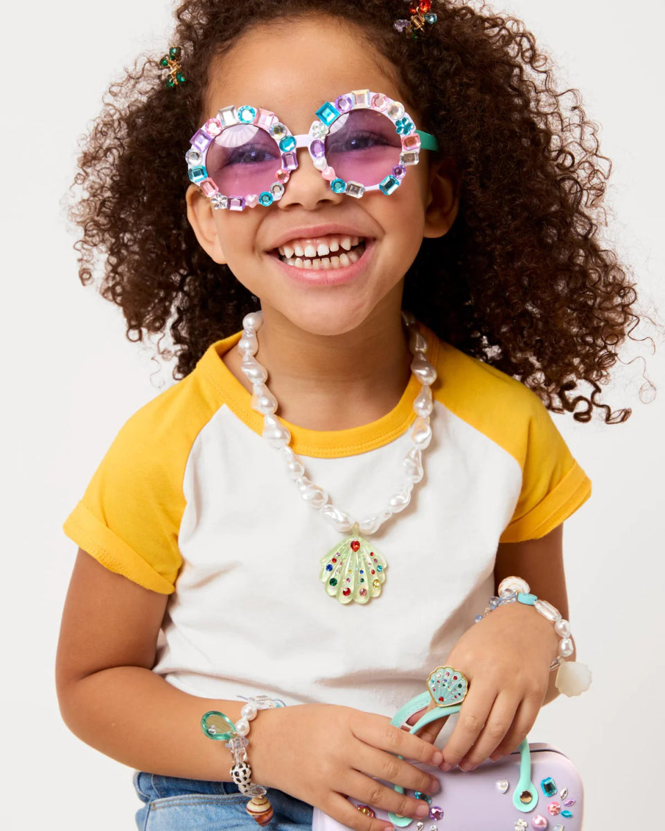 MERMAID SPLASH AND SPARKLE GEMIFY SUNGLASSES AND CASE - SUNGLASSES
