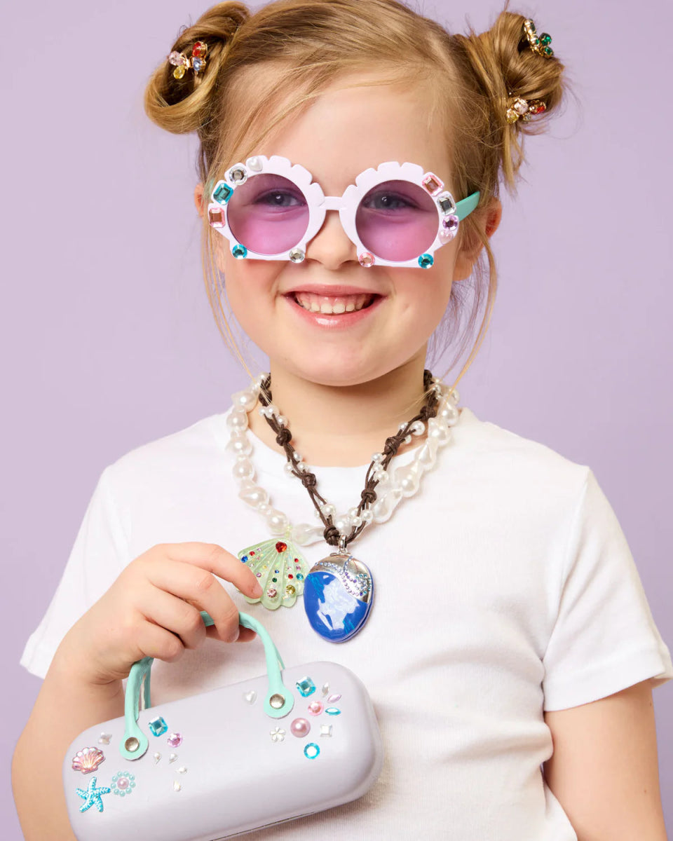 MERMAID SPLASH AND SPARKLE GEMIFY SUNGLASSES AND CASE - SUNGLASSES
