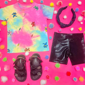 METALLIC BIKER SHORTS - SHORTS