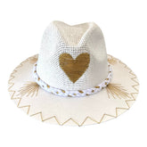 METALLIC HEART ICONS HAT - HATS