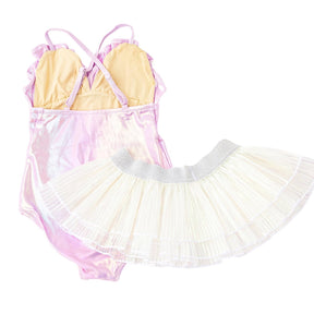 METALLIC MERMAID ONE PIECE SWIMSUIT W/ IRIDESCENT SKIRT (PREORDER) - SHADE CRITTERS