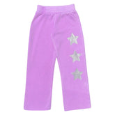METALLIC STARS STRAIGHT LEG SWEATPANTS - SWEATPANTS