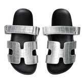MIAMI CROC METALLIC SANDALS (PREORDER) - MINI DREAMERS