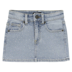 MIAMI RHINESTONE DENIM SKIRT - KATIE J NYC