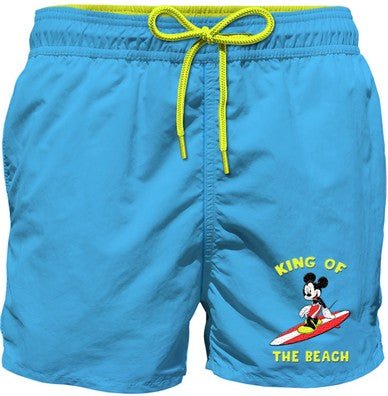 MICKEY KING OF THE BEACH SWIM TRUNKS - MC2 SAINT BARTH KIDS