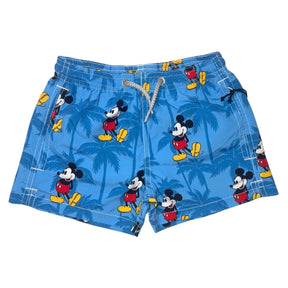 MICKEY PALM TREES SWIM TRUNKS - MC2 SAINT BARTH KIDS - SWIM TRUNKS