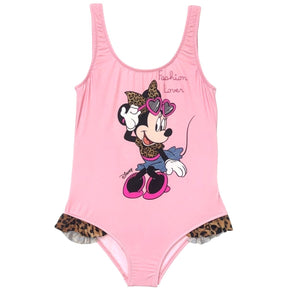 MINNIE MOUSE TIANA ONE PIECE SWIMSUIT W/ LEOPARD TRIM - MC2 SAINT BARTH KIDS - ONE PIECE SWIMSUIT