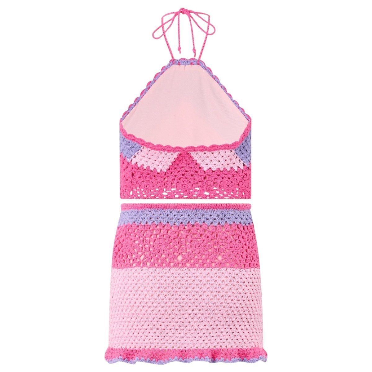 MOLLY CROCHET HALTER TOP AND SKIRT SET (PREORDER) - MARLO
