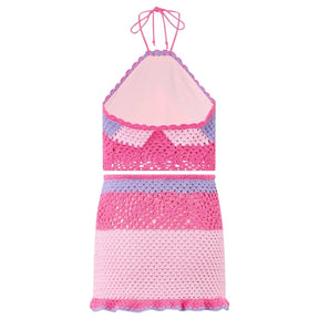 MOLLY CROCHET HALTER TOP AND SKIRT SET (PREORDER) - MARLO