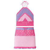 MOLLY CROCHET HALTER TOP AND SKIRT SET (PREORDER) - MARLO