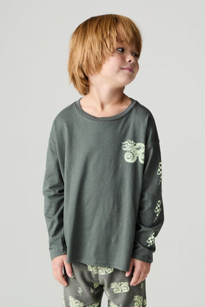 MONSTER TRUCK LONG SLEEVE TSHIRT (PREORDER) - CHASER KIDS - LONG SLEEVE TOPS