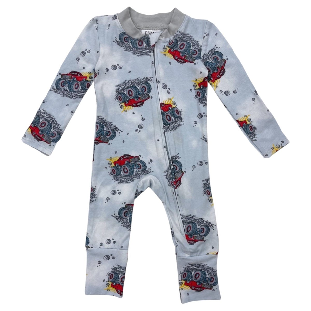 MONSTER TRUCK ZIP FOOTIE - ESME