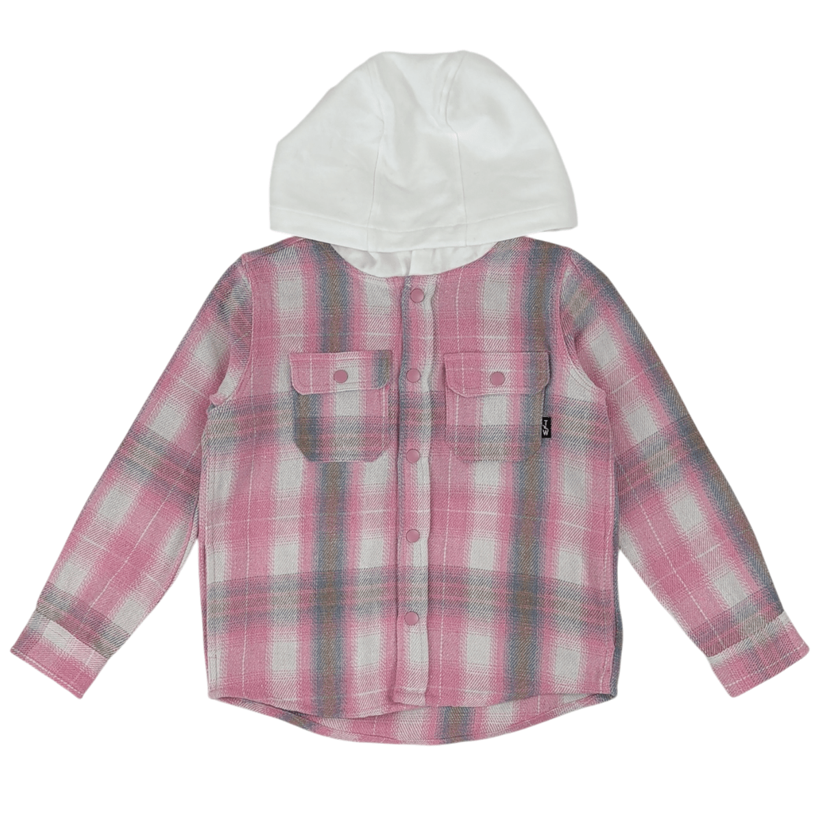 MOUNTAIN GIRL FLANNEL HOODIE SHACKET (PREORDER) - TINY WHALES