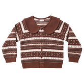 MULBERRY STRIPE FAIR ISLE CARDIGAN - RYLEE + CRU - CARDIGANS
