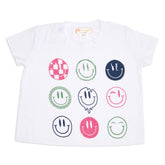 MULTI SMILEY FACE TSHIRT - SPARKLE BY STOOPHER
