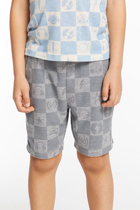 MUSIC CHECKERED SHORTS (PREORDER) - CHASER KIDS
