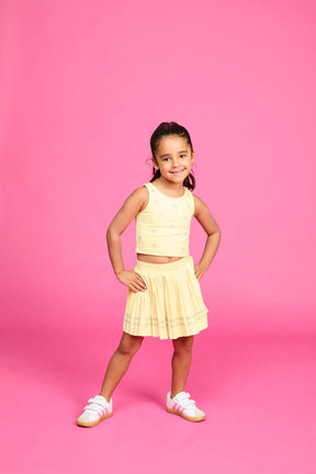 NAOMI CRYSTAL STARS TOP AND PLEATED SKIRT W/ SHORTS TENNIS SET - SET