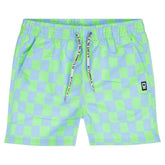 NEON CHECKERED SWIM TRUNK (PREORDER) - SWIM TRUNKS