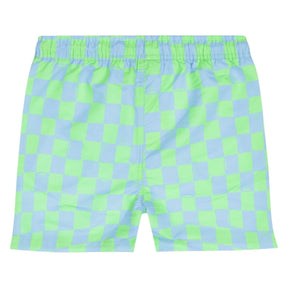 NEON CHECKERED SWIM TRUNK (PREORDER) - SWIM TRUNKS