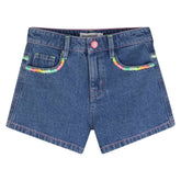 NEON EMBROIDERED DENIM SHORTS (PREORDER) - BILLIEBLUSH