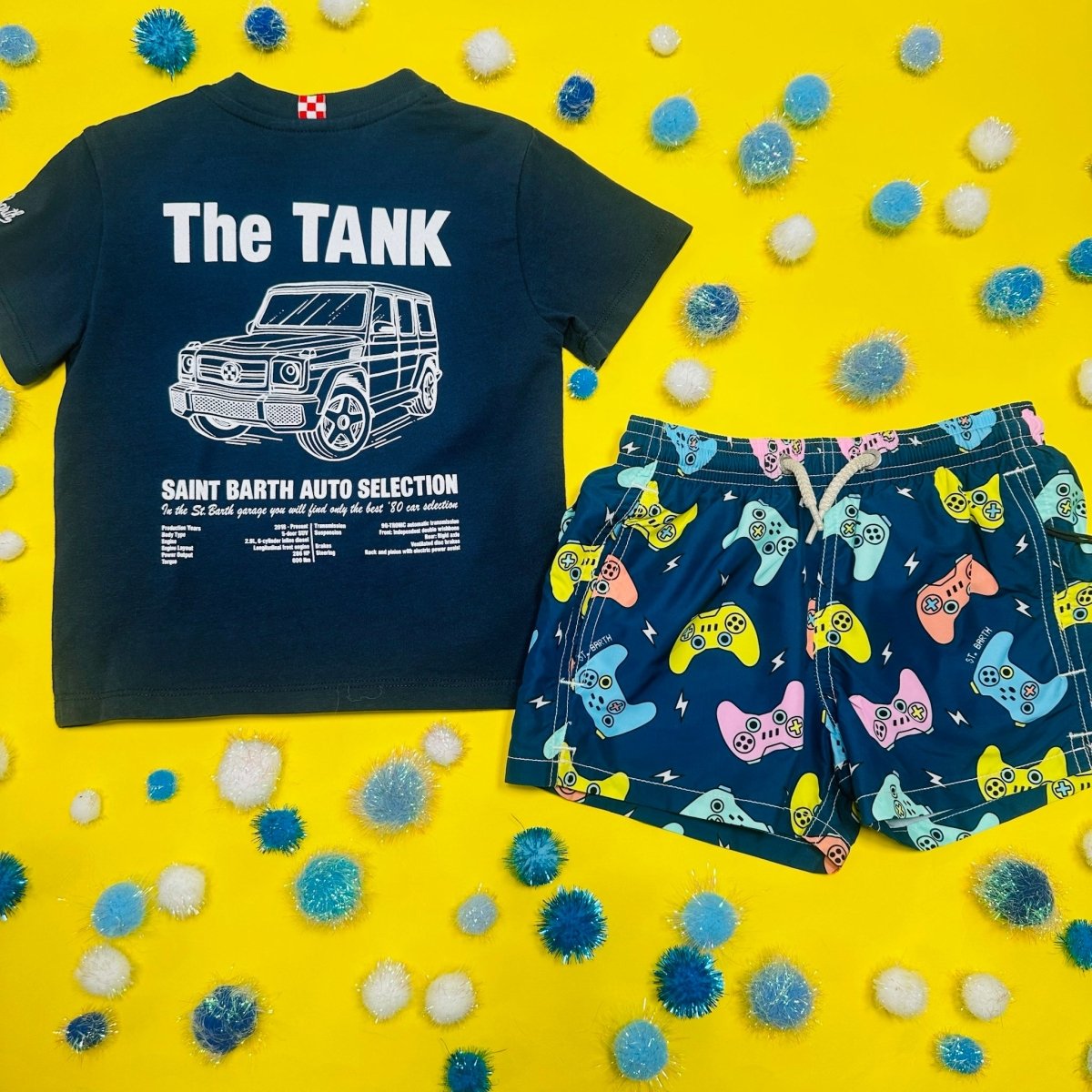 NEON GAME CONTROLLER SWIM TRUNKS - MC2 SAINT BARTH KIDS