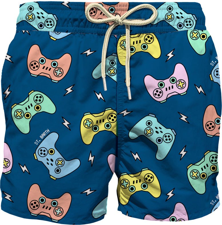 NEON GAME CONTROLLER SWIM TRUNKS (PREORDER) - MC2 SAINT BARTH KIDS