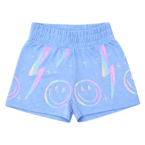 NEON LIGHTNING SMILEY SHORTS - CHASER KIDS