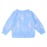 NEON LIGHTNING SMILEY SWEATSHIRT - CHASER KIDS