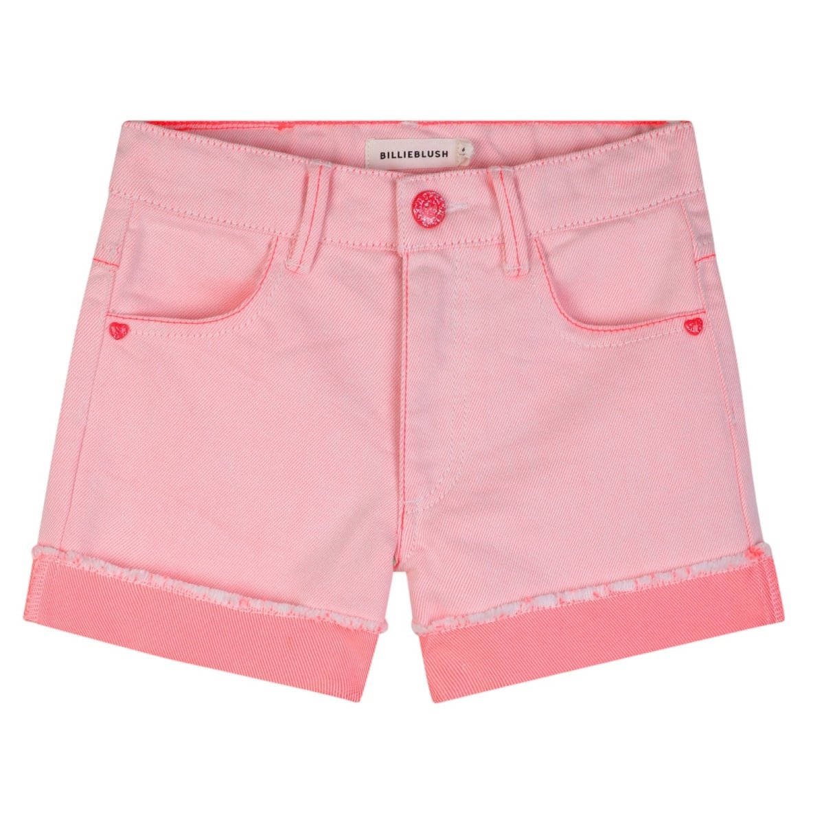 NEON SEQUIN POCKET DENIM SHORTS