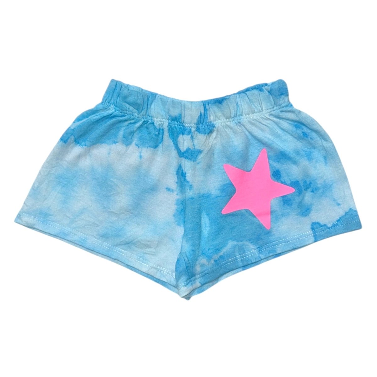 NEON STAR CLOUD WASH SHORTS - SHORTS